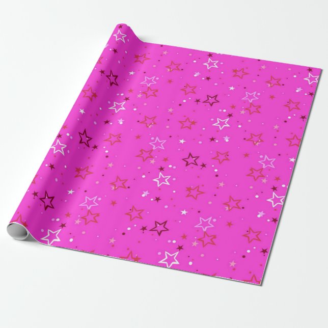 Papier Cadeau Motif d'étoiles (Déroulé)