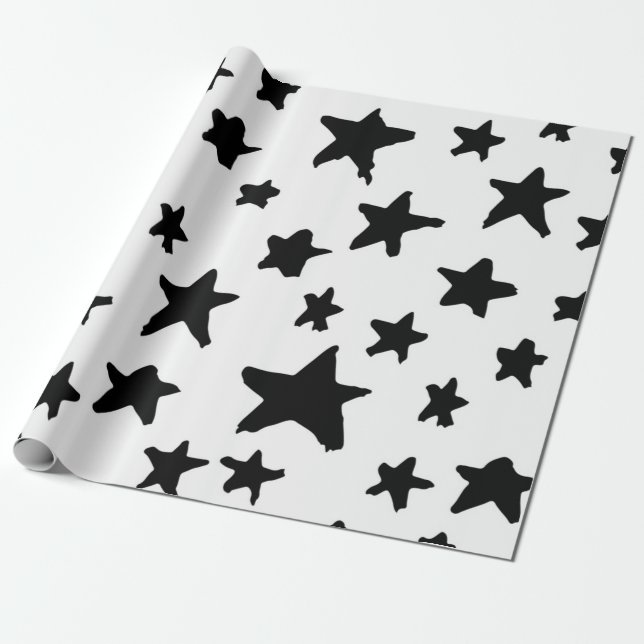Papier Cadeau Motif d'étoiles (Déroulé)