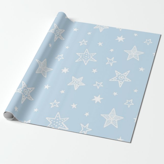 Papier Cadeau Motif d'étoiles (Déroulé)