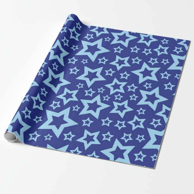 Papier Cadeau Motif d'étoiles (Déroulé)