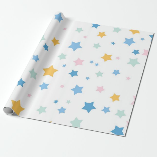 Papier Cadeau Motif d'étoiles (Déroulé)
