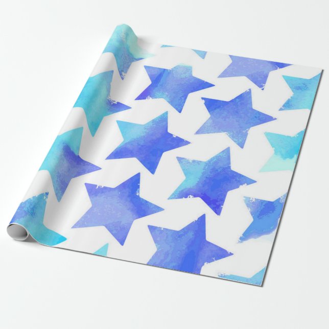 Papier Cadeau Motif d'étoiles (Déroulé)