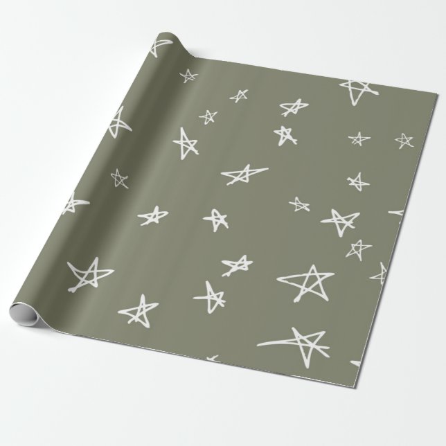 Papier Cadeau Motif d'étoiles (Déroulé)