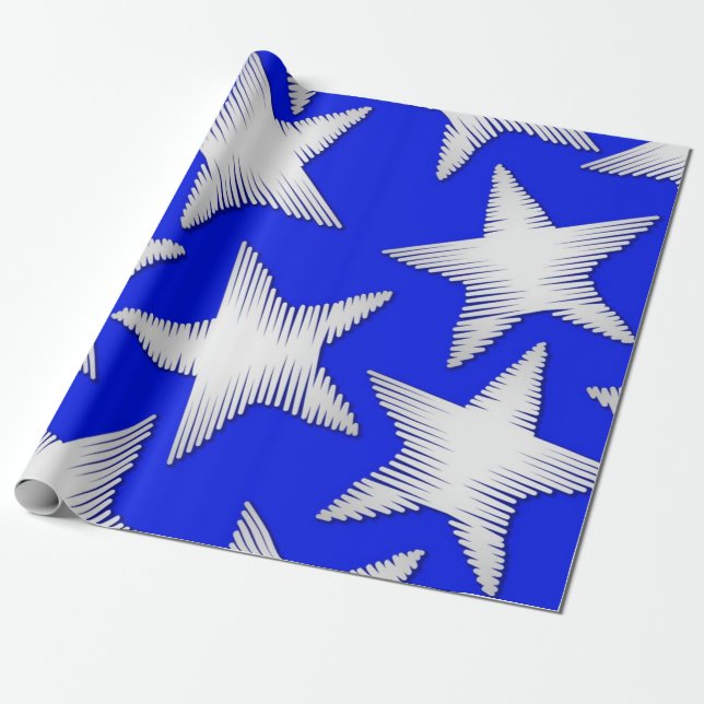 Papier Cadeau Motif d'étoiles (Déroulé)