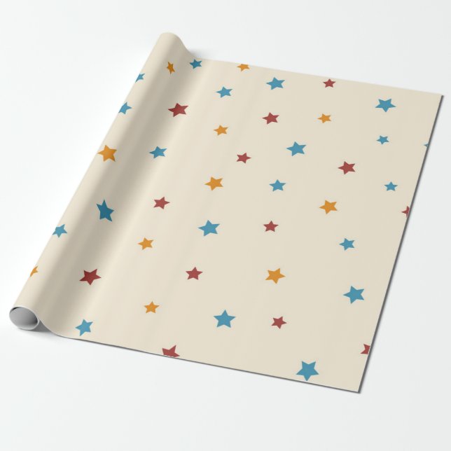 Papier Cadeau Motif d'étoiles (Déroulé)