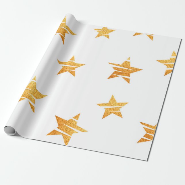 Papier Cadeau Motif d'étoiles (Déroulé)