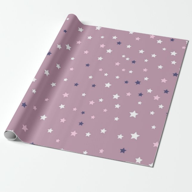 Papier Cadeau Motif d'étoiles (Déroulé)