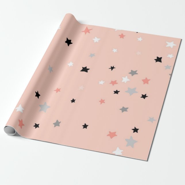 Papier Cadeau Motif d'étoiles (Déroulé)