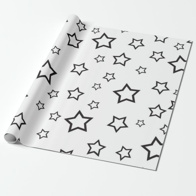 Papier Cadeau Motif d'étoiles (Déroulé)