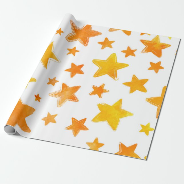 Papier Cadeau Motif d'étoiles (Déroulé)