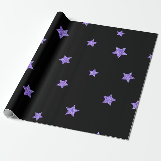 Papier Cadeau Motif d'étoiles (Déroulé)