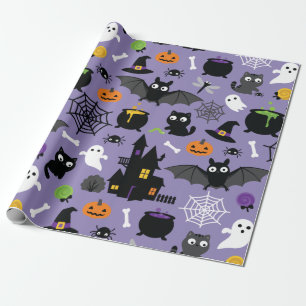 Papier Cadeau Motif d'Halloween