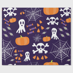 Papier Cadeau Motif d'Halloween amusant