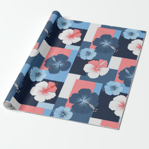 Papier Cadeau Motif d'Hibiscus Tropical Côtier (11)