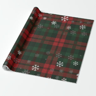 Papier Cadeau Motif d'hiver plaid