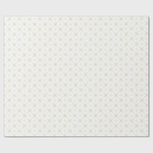 Papier Cadeau Motif diamanté en étoile Champagne