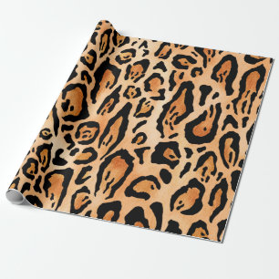 Papier Cadeau Motif d'impression de cheetah aquarelle