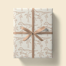 Motif dinosaure moderne garçon jungle beige