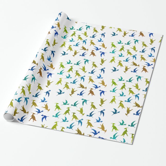 Papier Cadeau Motif dinosaures (Déroulé)