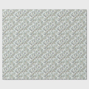 Papier Cadeau Motif d'olive de campagne française aquarelle vert