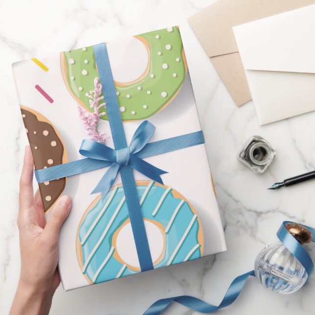 Papier Cadeau Motif Donuts  (Cadeaux)