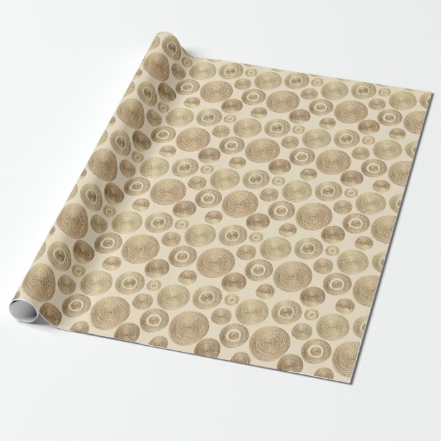 Papier Cadeau Motif d'or : design abstrait brillant (Déroulé)