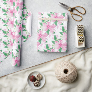 Papier Cadeau Motif d'orchidée rose florale