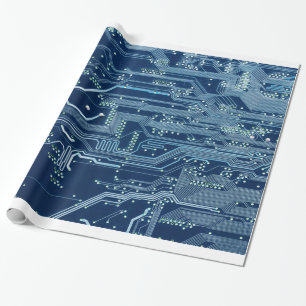 Papier Cadeau motif d'ordinateur de carte de circuits électroni