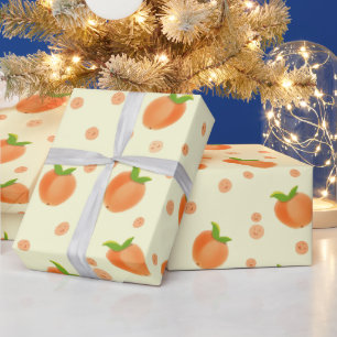 Papier Cadeau Motif douce pêche d'été