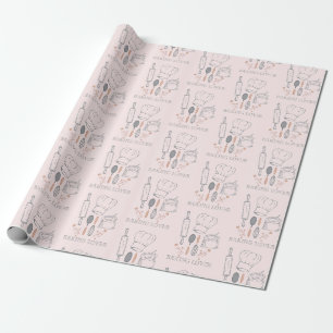 Papier Cadeau motif d'outils de boulangerie