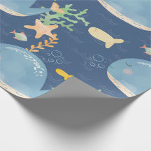 Motif du Baby shower mondial sous-marin de baleine