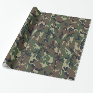 Papier Cadeau Motif du camouflage vert militaire