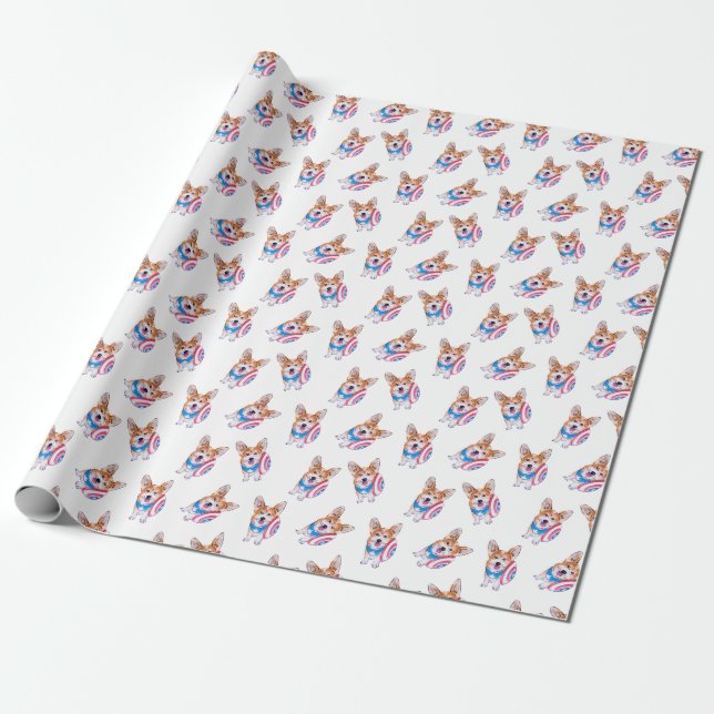 Papier Cadeau motif du capitaine Americorgi (Déroulé)