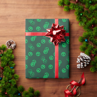 Papier Cadeau Motif du panneau vert pour la paix