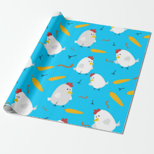 Papier Cadeau Motif du poulet de printemps
