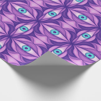 Papier Cadeau Motif d'yeux pourpre étrange