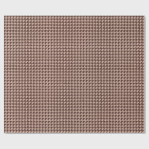 Papier Cadeau Motif élégant marron pied-de-poule classique prépa