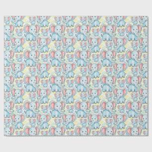 Papier Cadeau motif éléphant