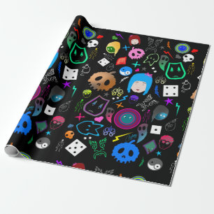 Papier Cadeau Motif Emo Halloween