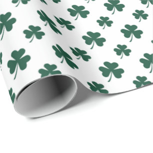 Papier Cadeau Motif en carrelage de trèfle pour la Saint-Patrick