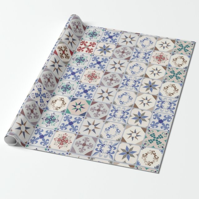Papier Cadeau Motif en céramique (Déroulé)