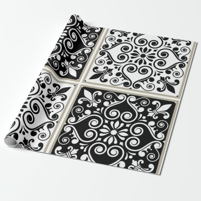 Papier Cadeau Motif en céramique (Déroulé)
