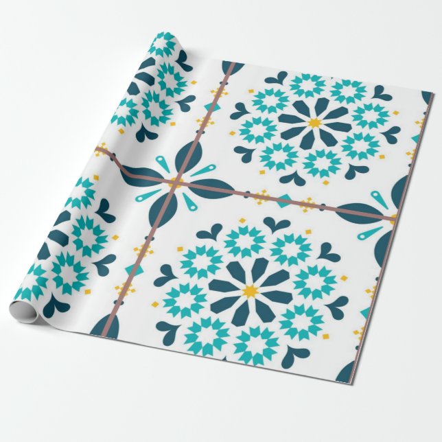 Papier Cadeau Motif en céramique (Déroulé)