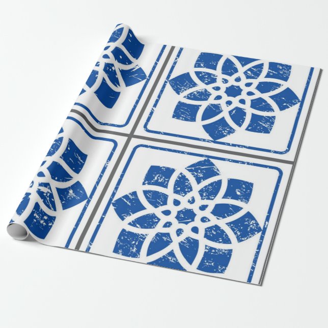 Papier Cadeau Motif en céramique (Déroulé)