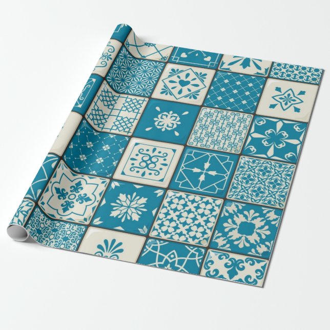Papier Cadeau Motif en céramique (Déroulé)