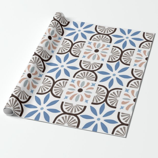 Papier Cadeau Motif en céramique (Déroulé)