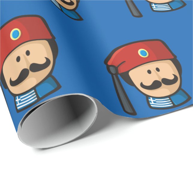 Papier Cadeau Motif en chef Tsolias (Coin rond)