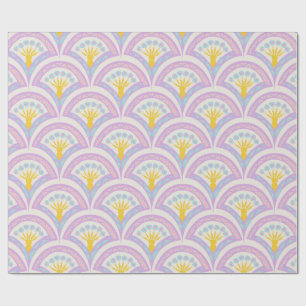 Papier Cadeau Motif en coquille de couleur pastel