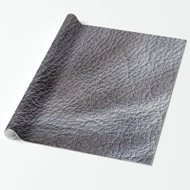Papier Cadeau Motif en cuir noir (Déroulé)