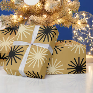 Papier Cadeau Motif en forme d'étoile de style Mid Century Moder